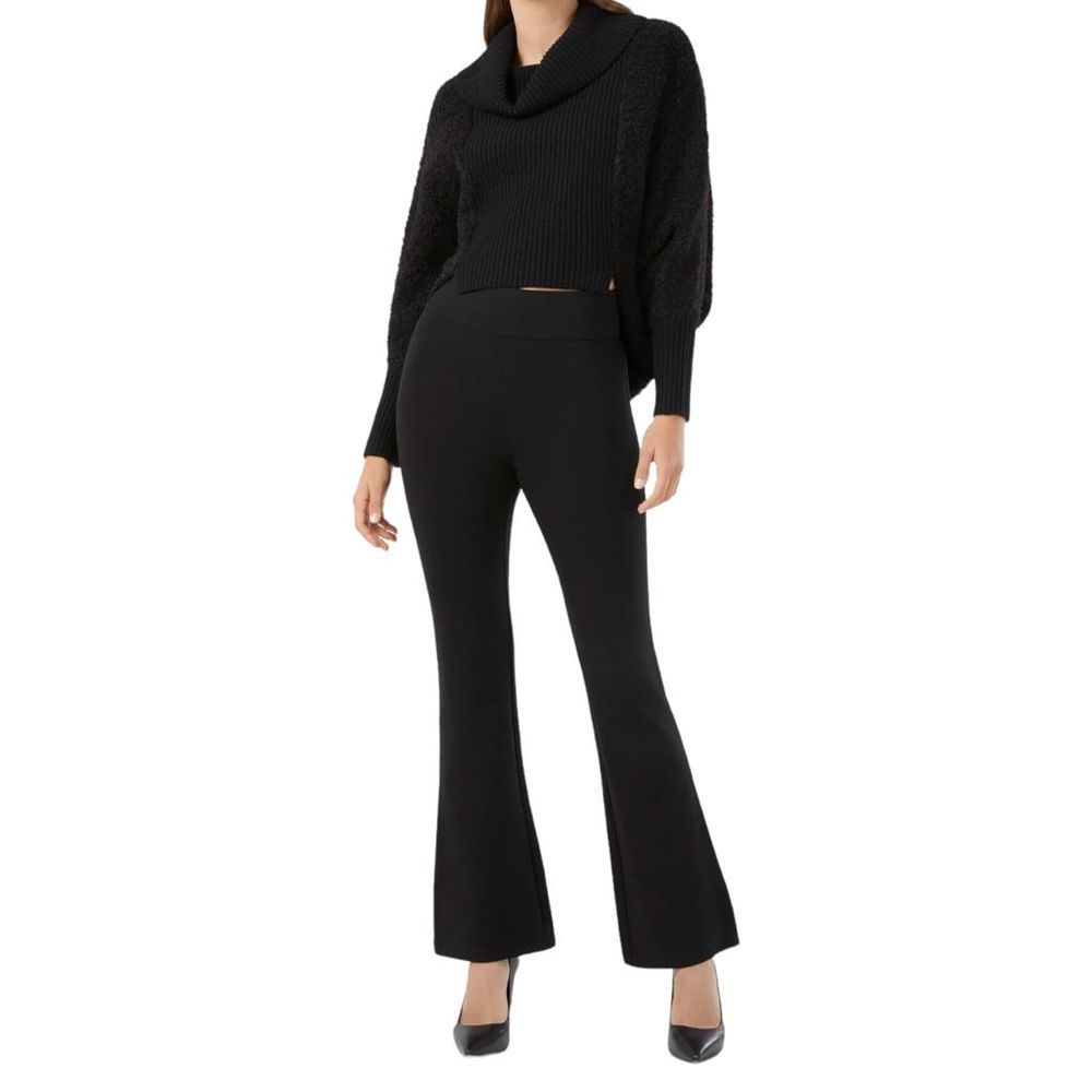 BCBG Flare Leg Black Pants - go from business to festival